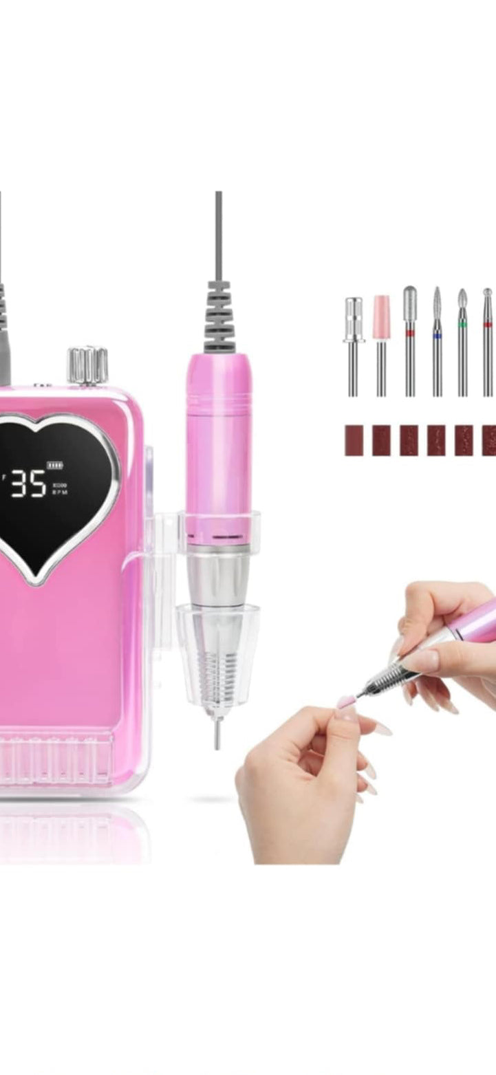 Rechargeable Pink Nail Drill