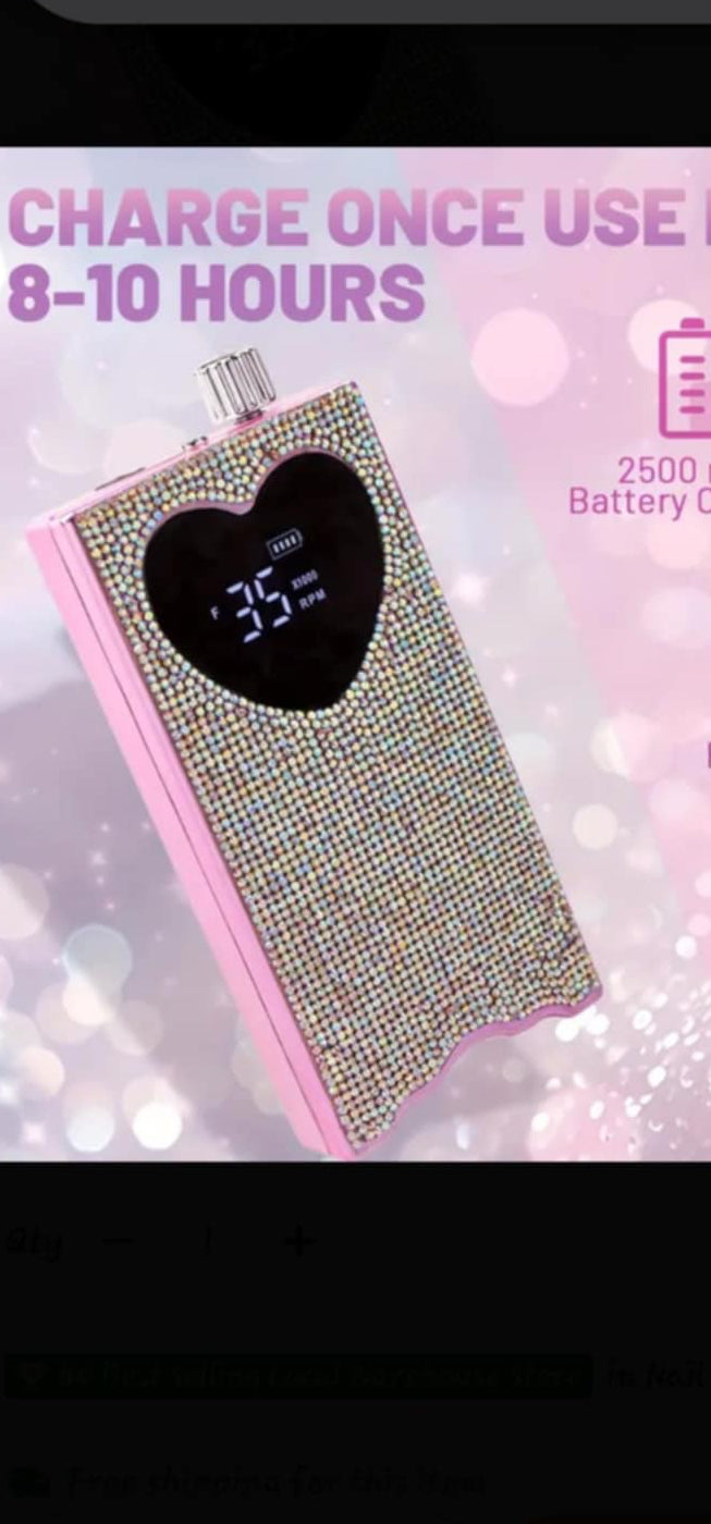 Rhinestone Pink Nail Drill