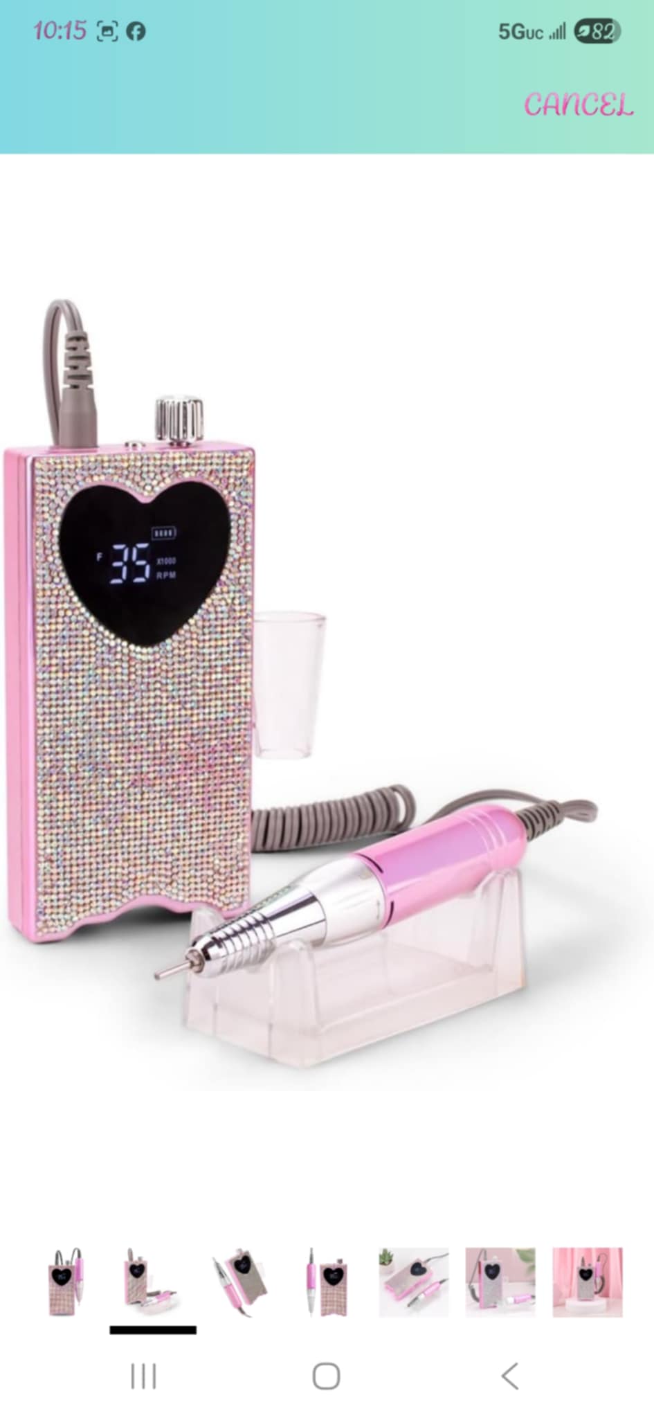 Rhinestone Pink Nail Drill