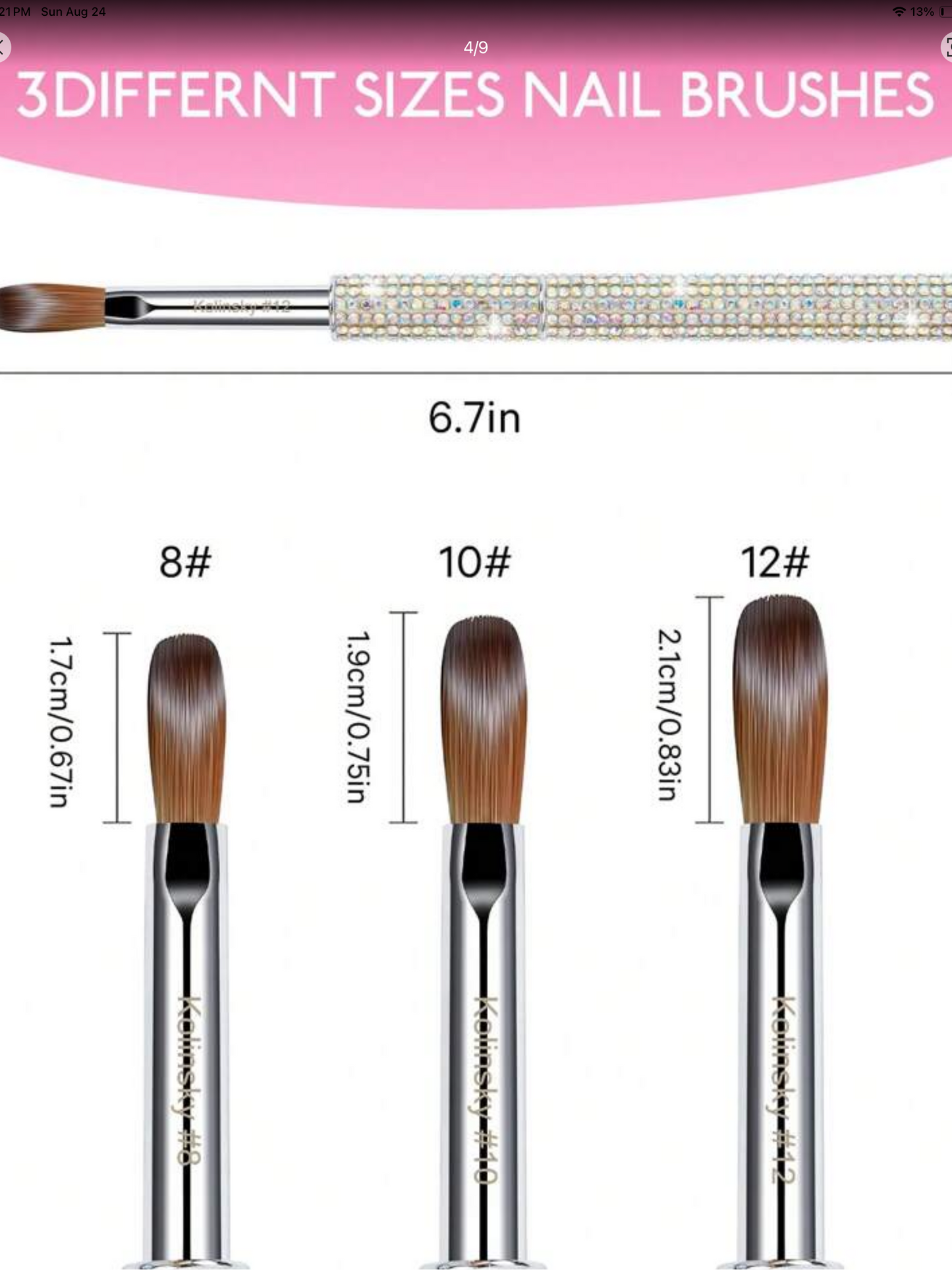 Kolinsky Oval Nail Brush