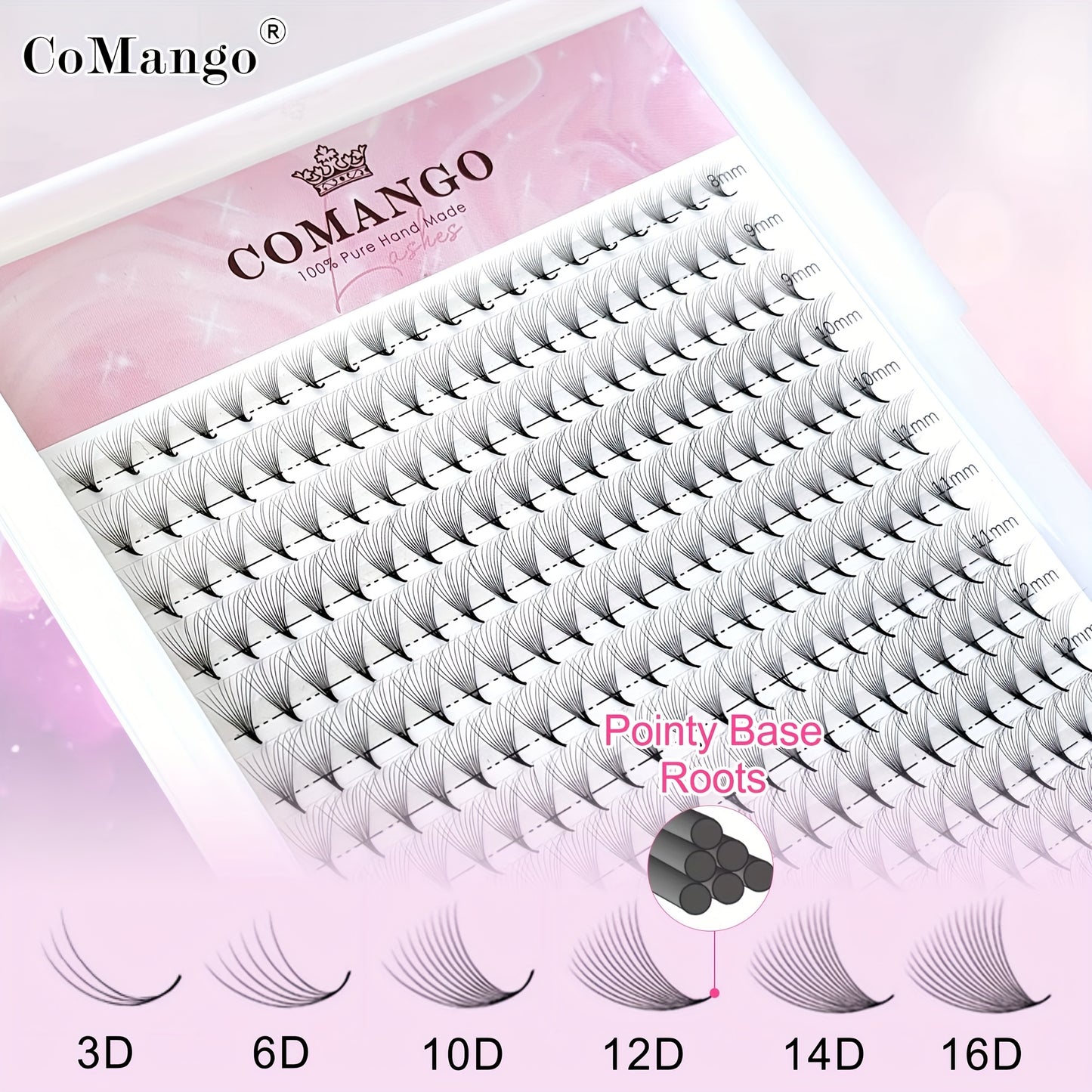 Lash Extensions Premade Fans 10D