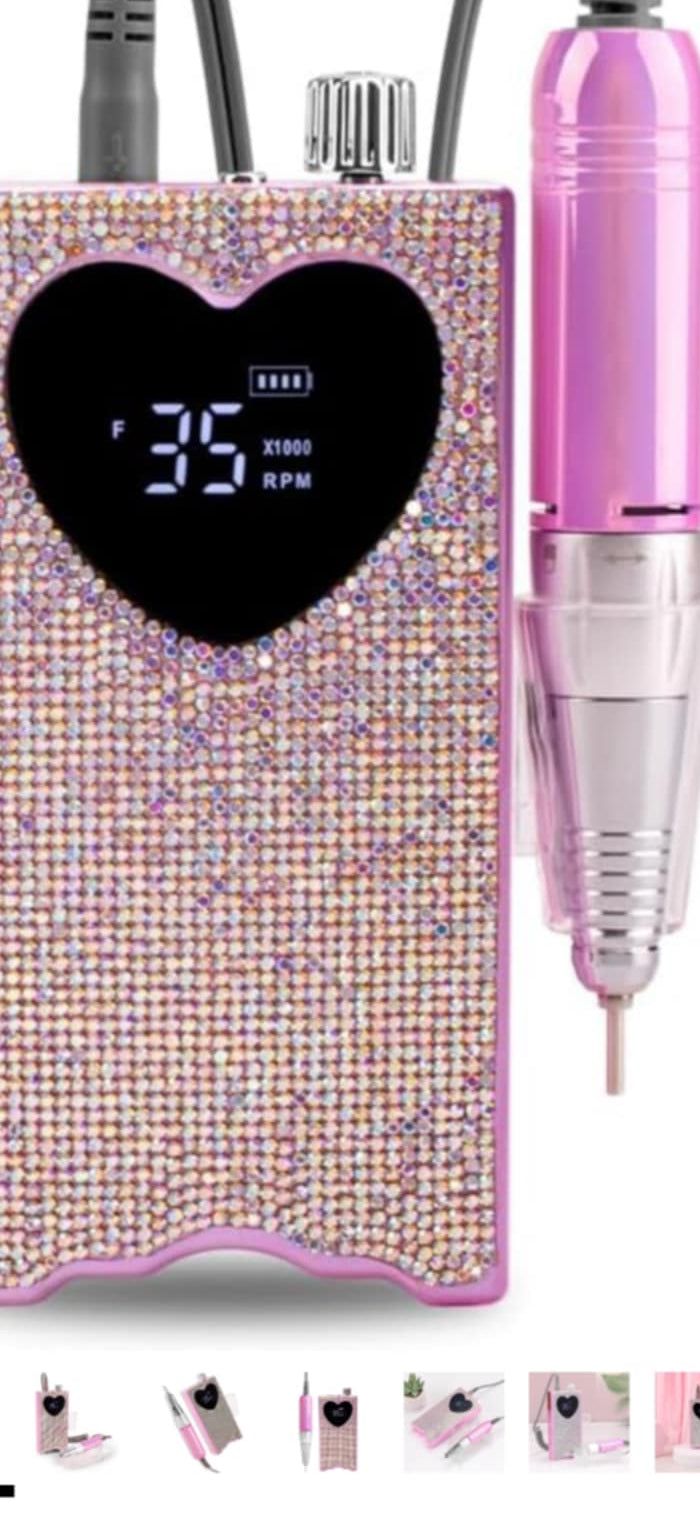 Rhinestone Pink Nail Drill
