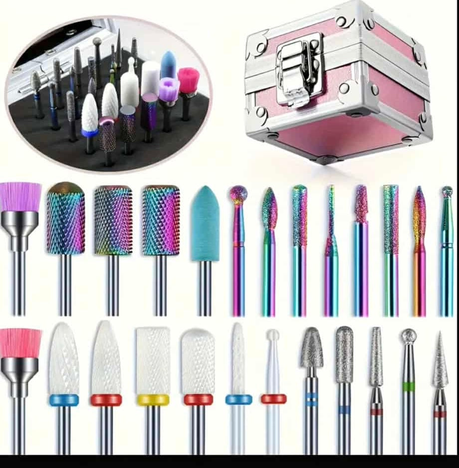 25pc Nail Drill Bits