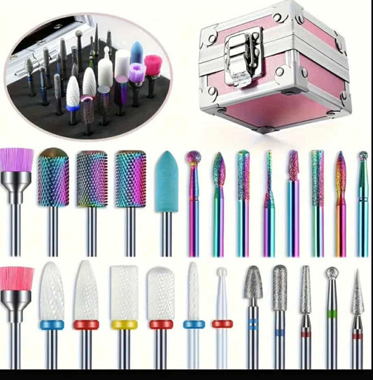 25pc Nail Drill Bits