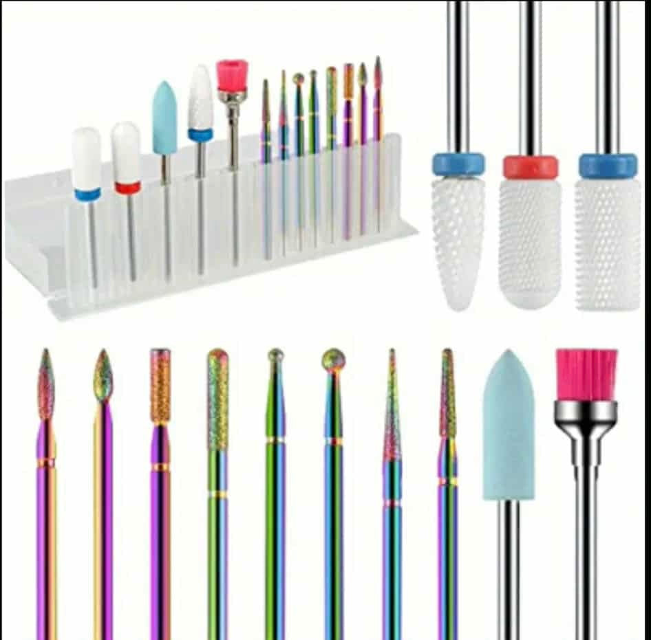 13pc Nail Drill Bits