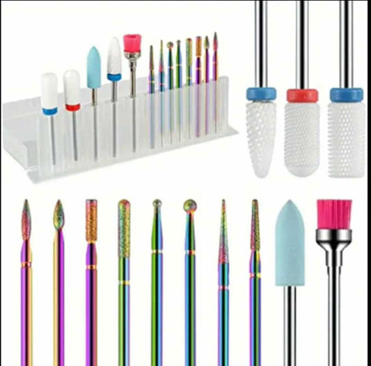 13pc Nail Drill Bits
