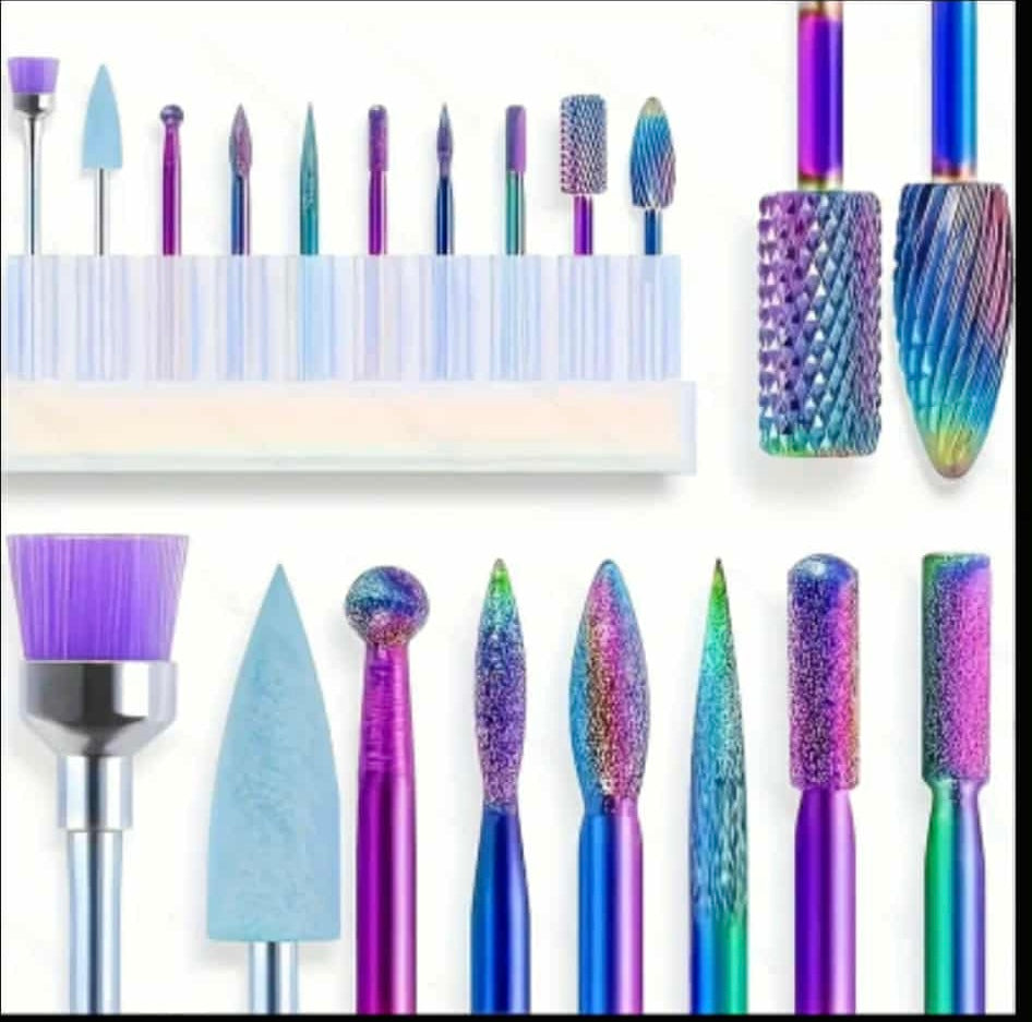 10pc Nail Drill Bits
