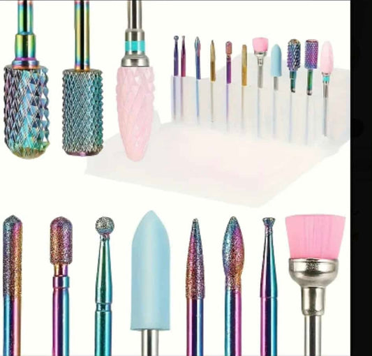 11pc Nail Drill Bits