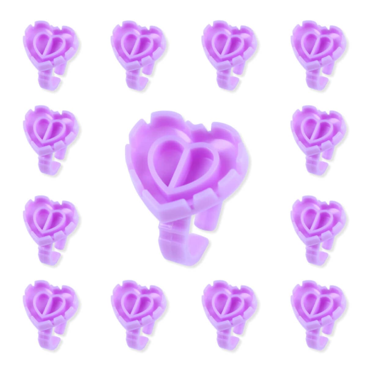 100pc Heart Glue Rings